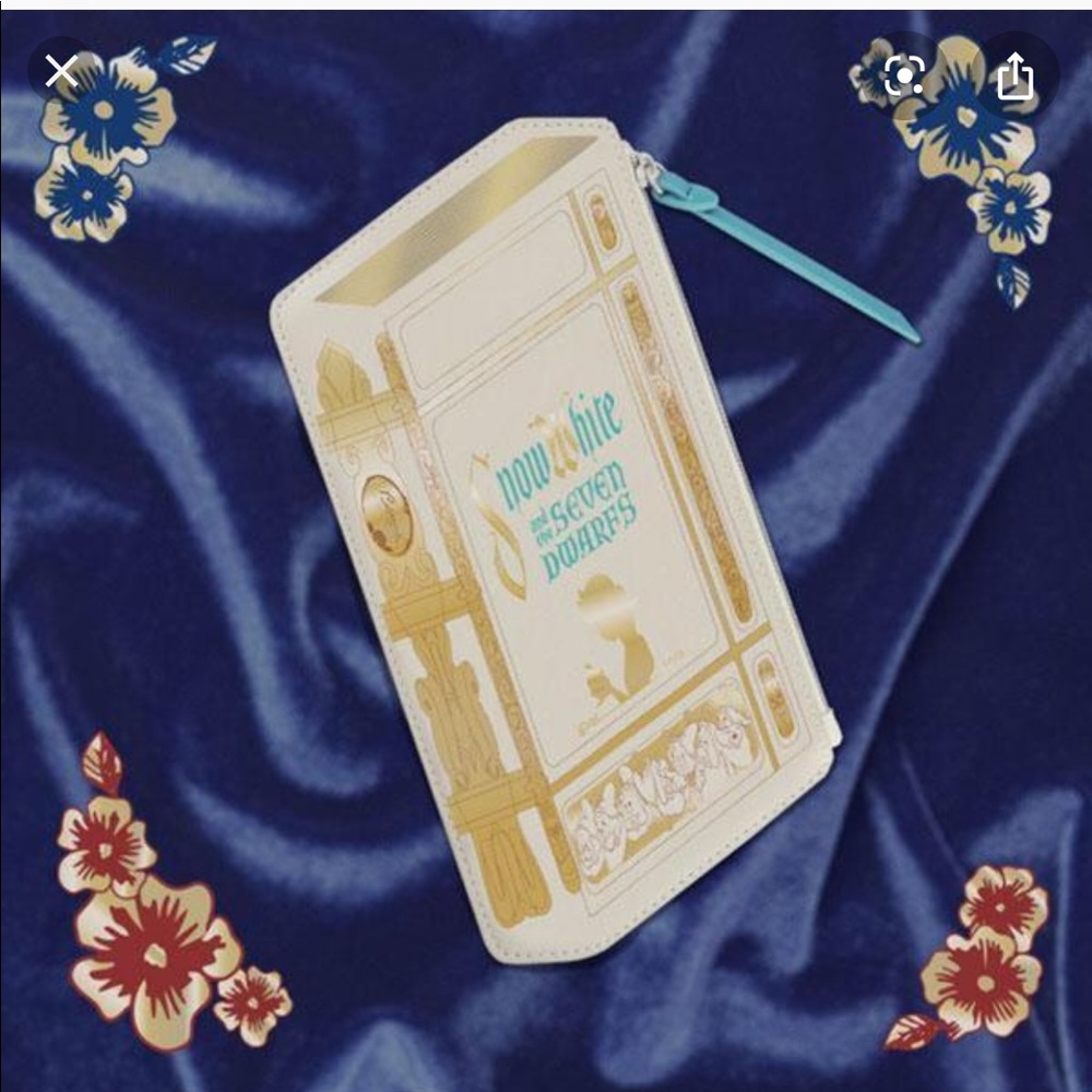 Besame Cosmetics Snow White Book Zipper Pouch Bag